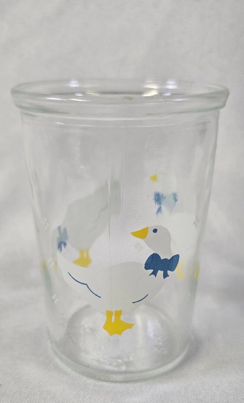 Vintage Bama Country Geese Glass Jelly Jar Tumbler